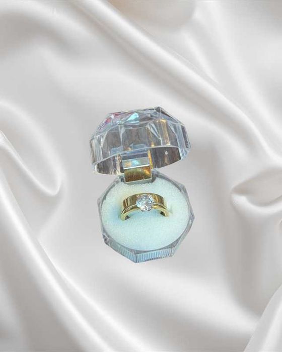 Inel logodna din aur galben 14K, 3,18 grame