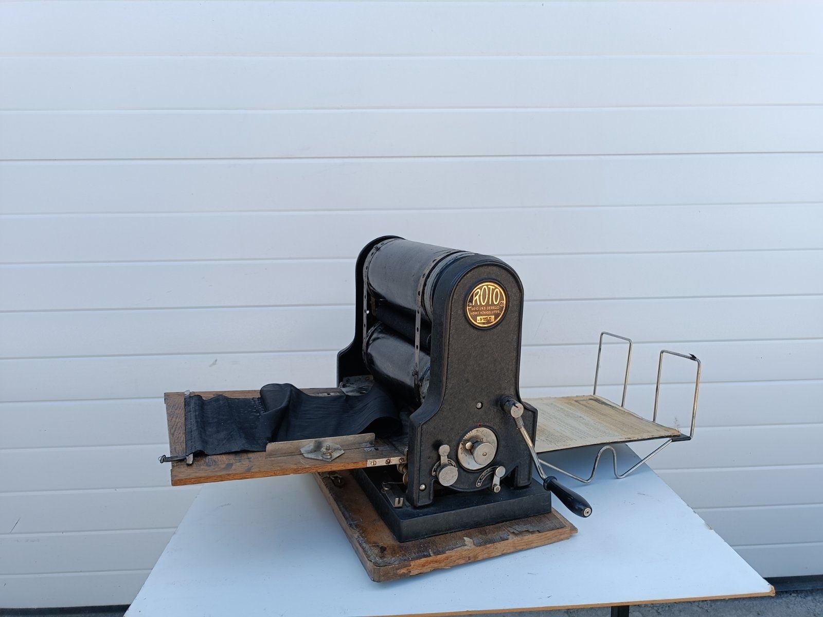 1920 Антикварна печатарска машина за вестници и реклами Немска