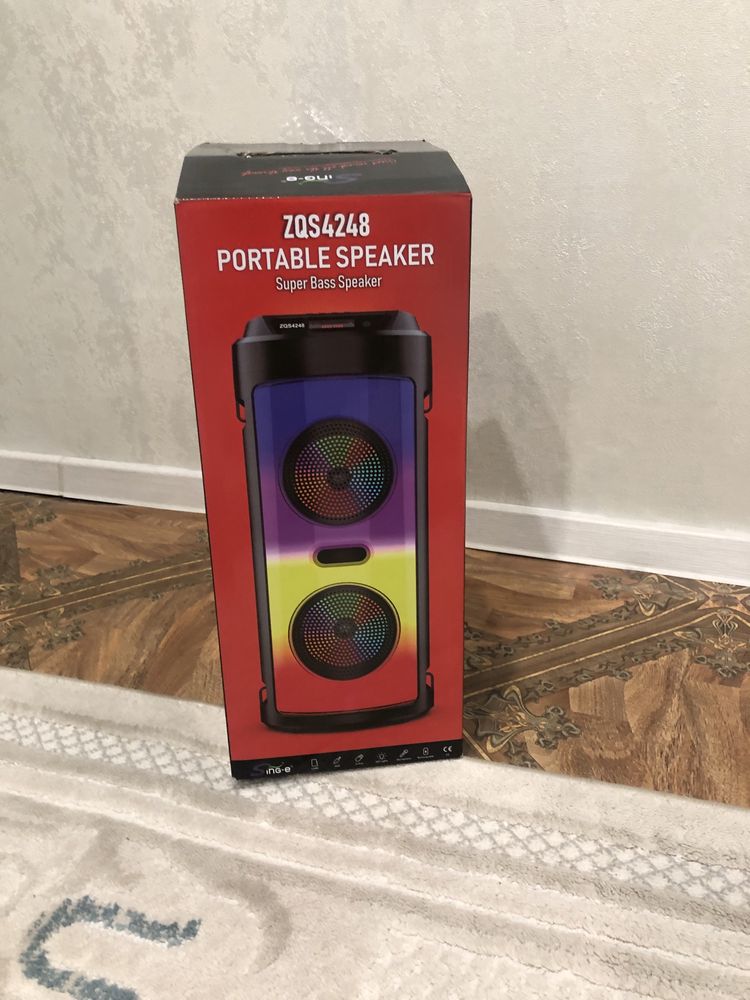 Портативная колонка BT SPEAKER черный  с микрофоном