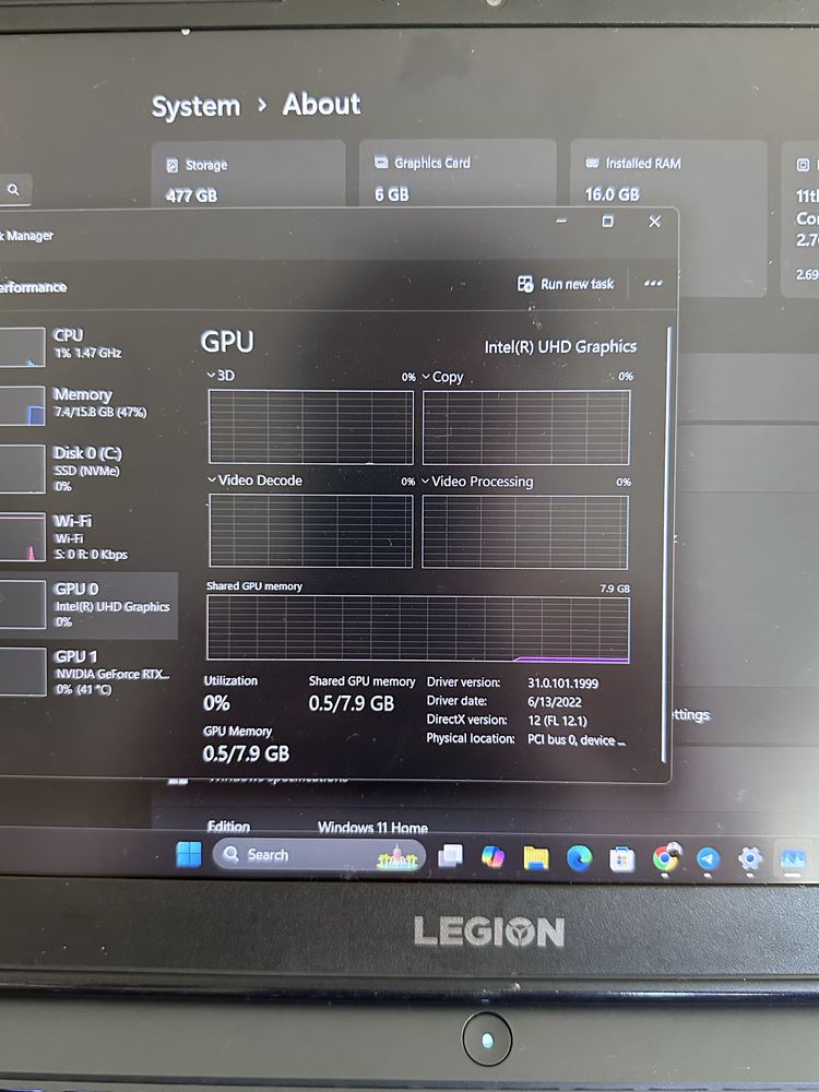 Lenovo Legion игровой ноутбук