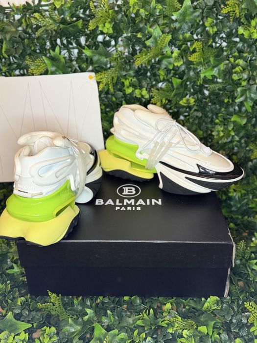 Adidasi/Sneakers Balmain Unicorn white green