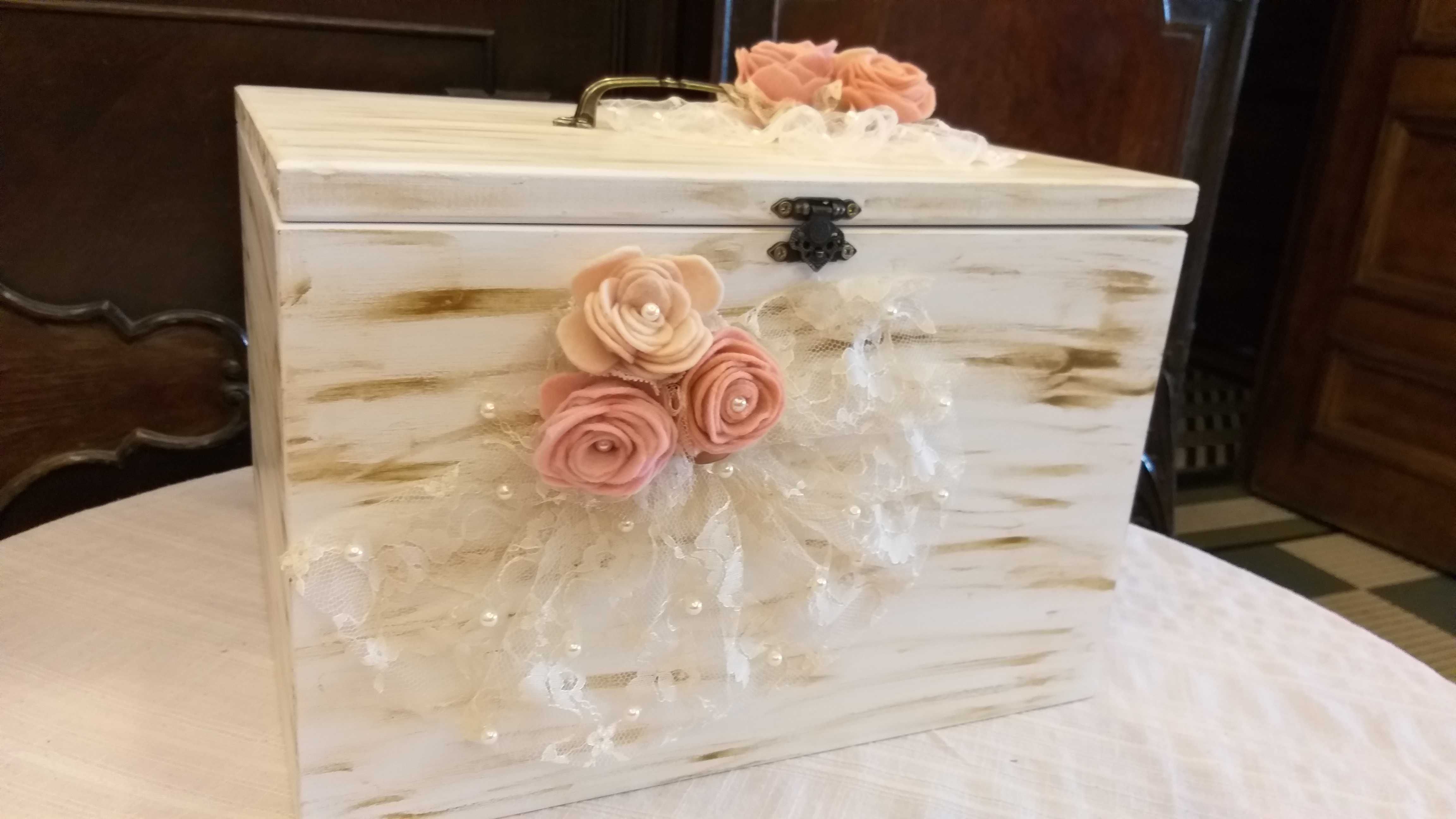 Cufar sau cutie cadouri pentru petrecerea de botez sau nunta. Handmade