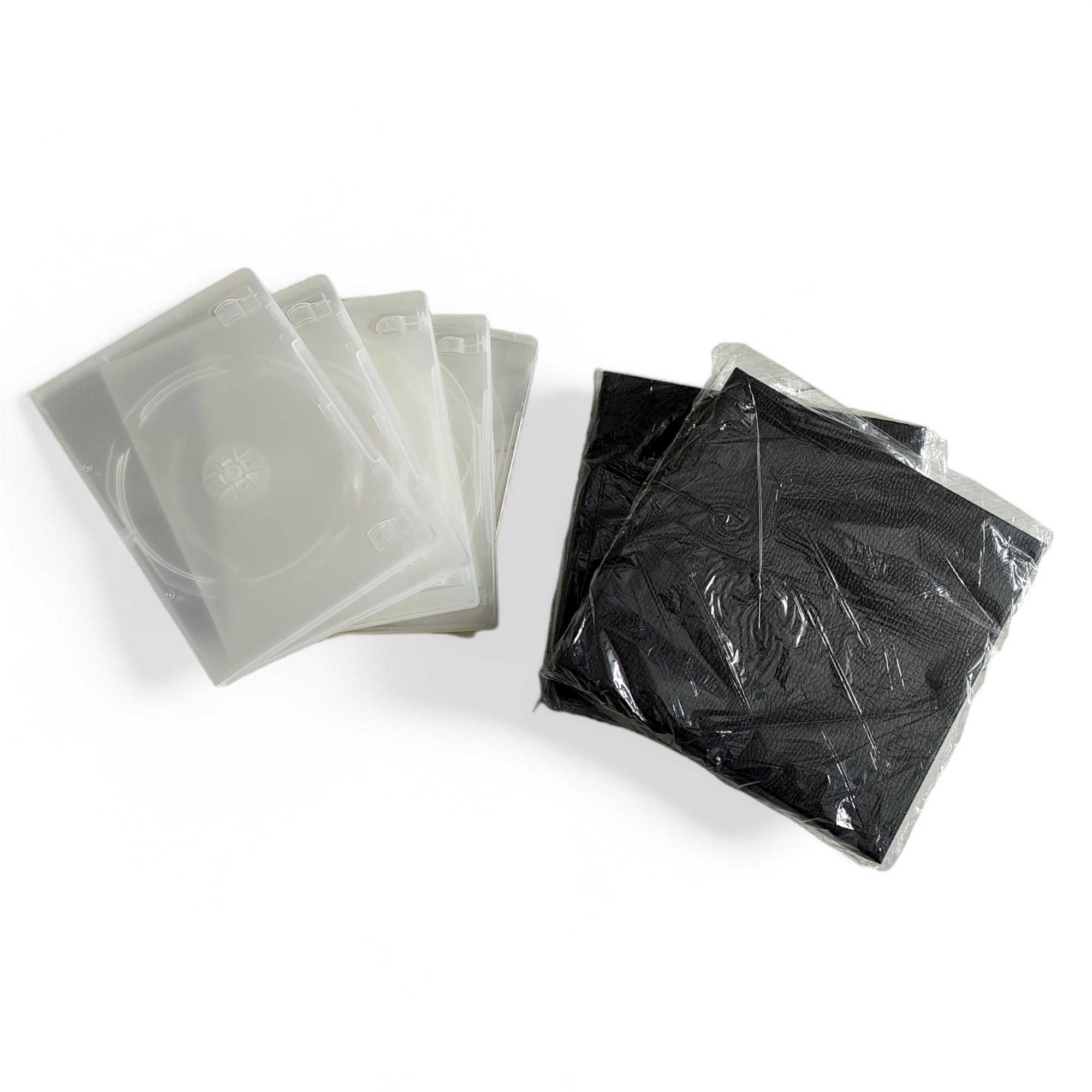 2 x Carcasa pentru 2 DVD din Piele Ecologica cu poza coperta, neagra