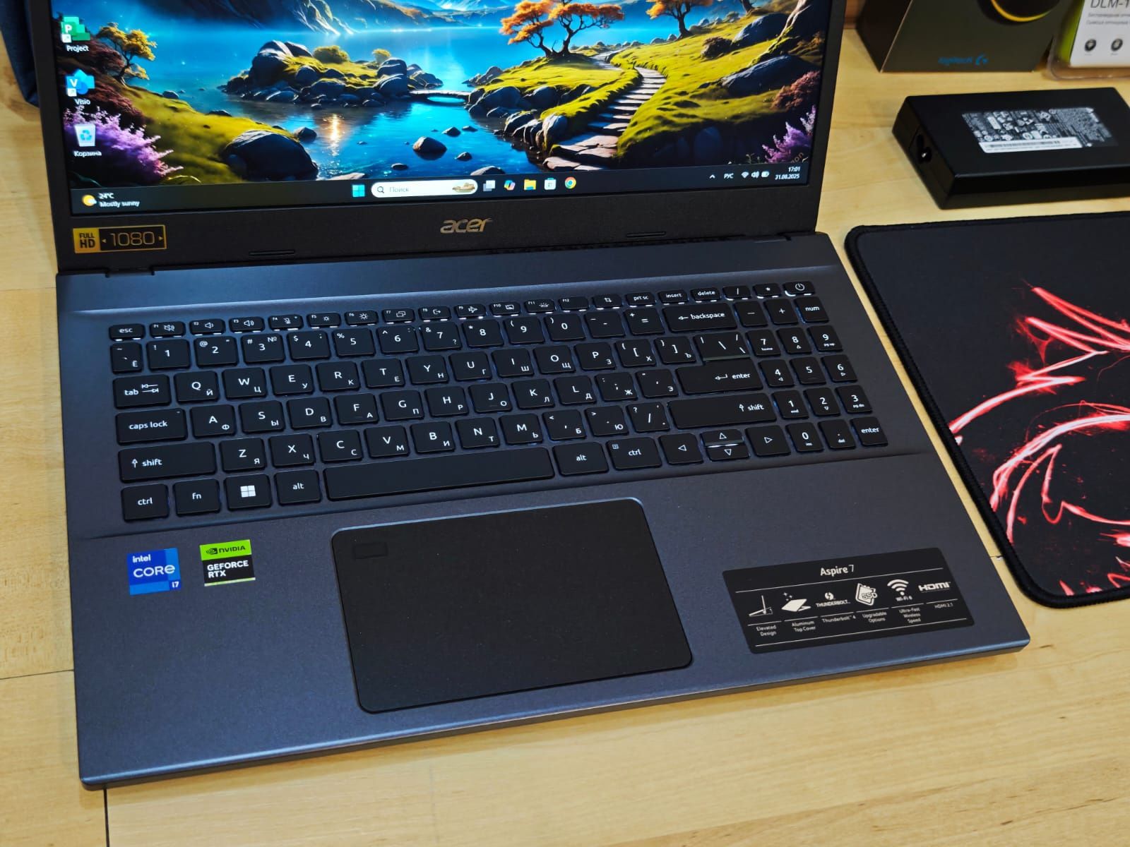 x16 ядер Core i7 -12 го SSD 1024GB Acer мощный ноутбук Игровой Алматы