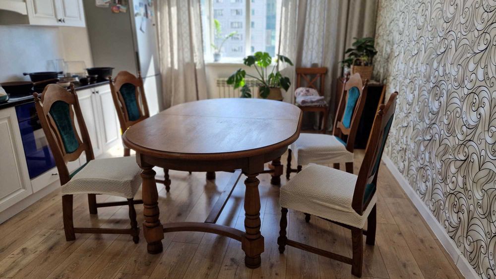 Стол со стульями производство Беларусь дерево дуб