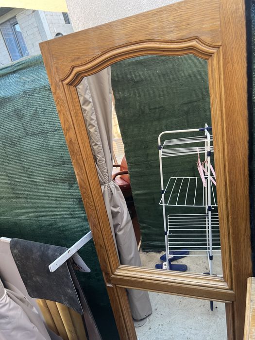 dulap stejar masiv cu oglinzi de cristal si 4 usi