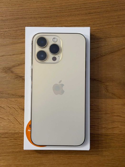 iPhone 14 Pro Max 128GB Gold, stare foarte buna + 2 huse