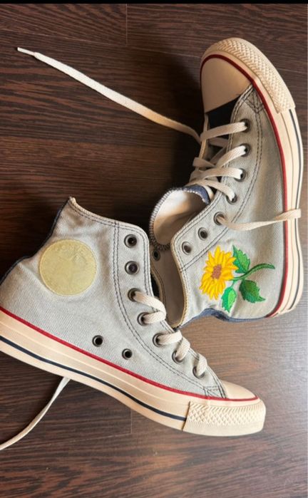 Converse dama cu broderie