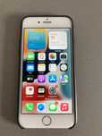 Apple Iphone 6s, alb-argintiu cu husa