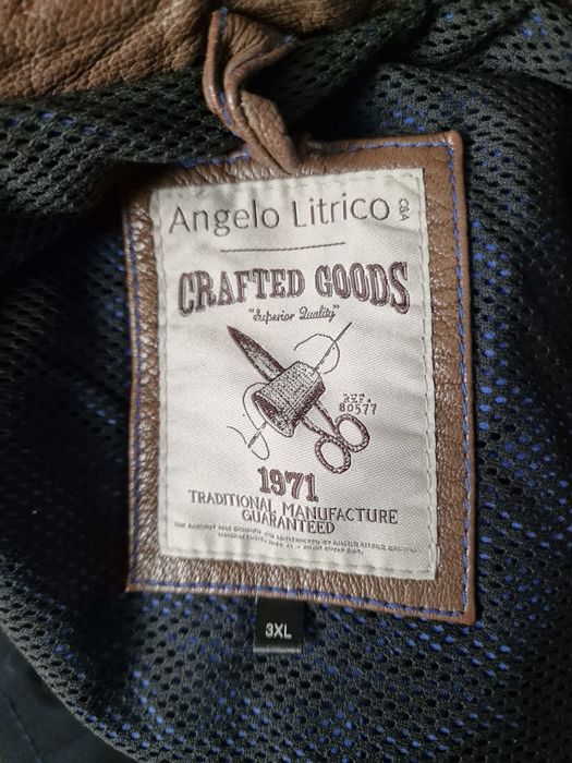 Страхотно мъжко кожено яке естествена кожа ANGELO LITRICO размер 3XL