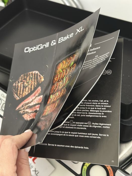 Tefal Optigrill + XL (4persoane) + tava de copt si caiet retete NOU