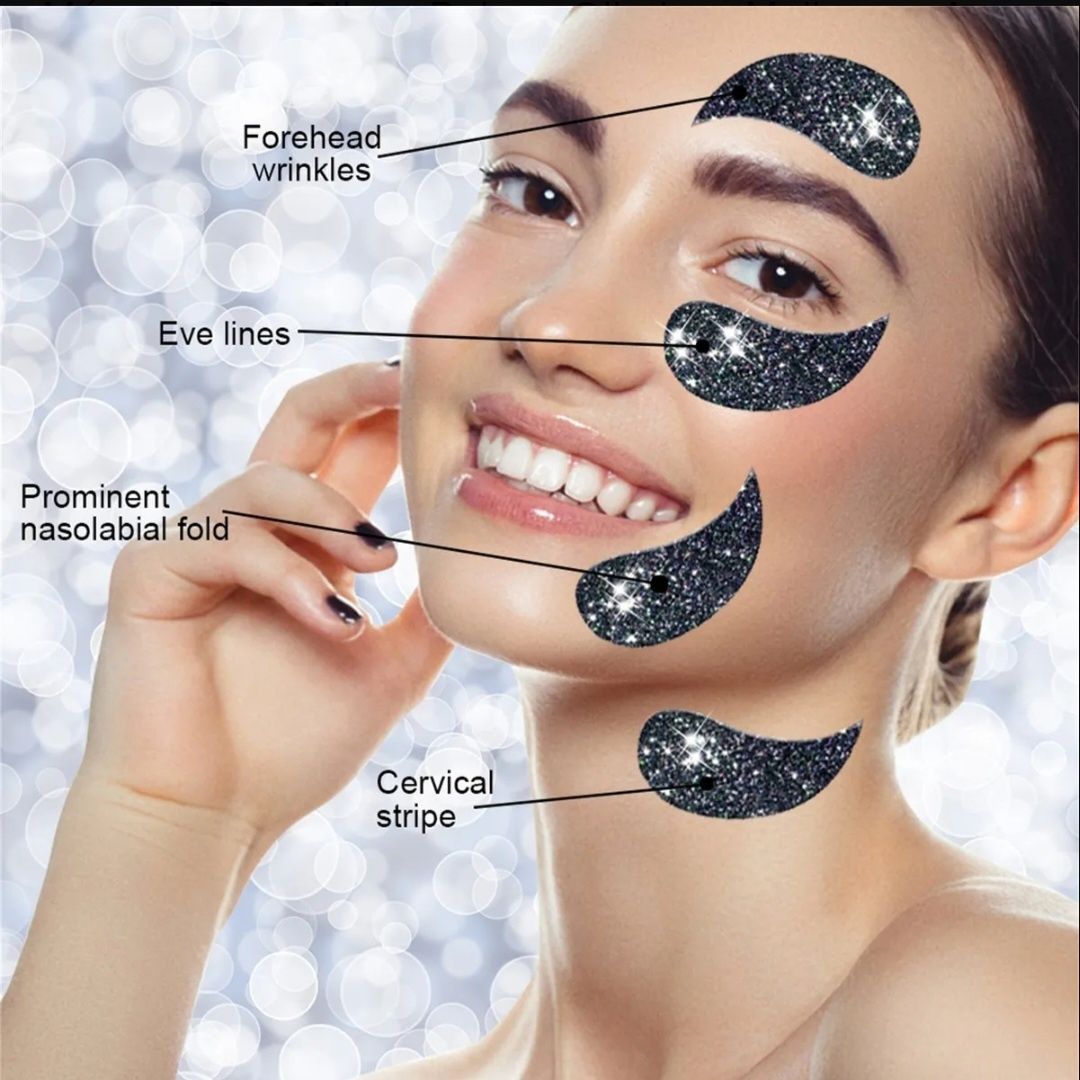Маска за очи с активен въглен и колаген, 60 броя- Glitter Eye Mask