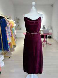 Rochie catifea burgund