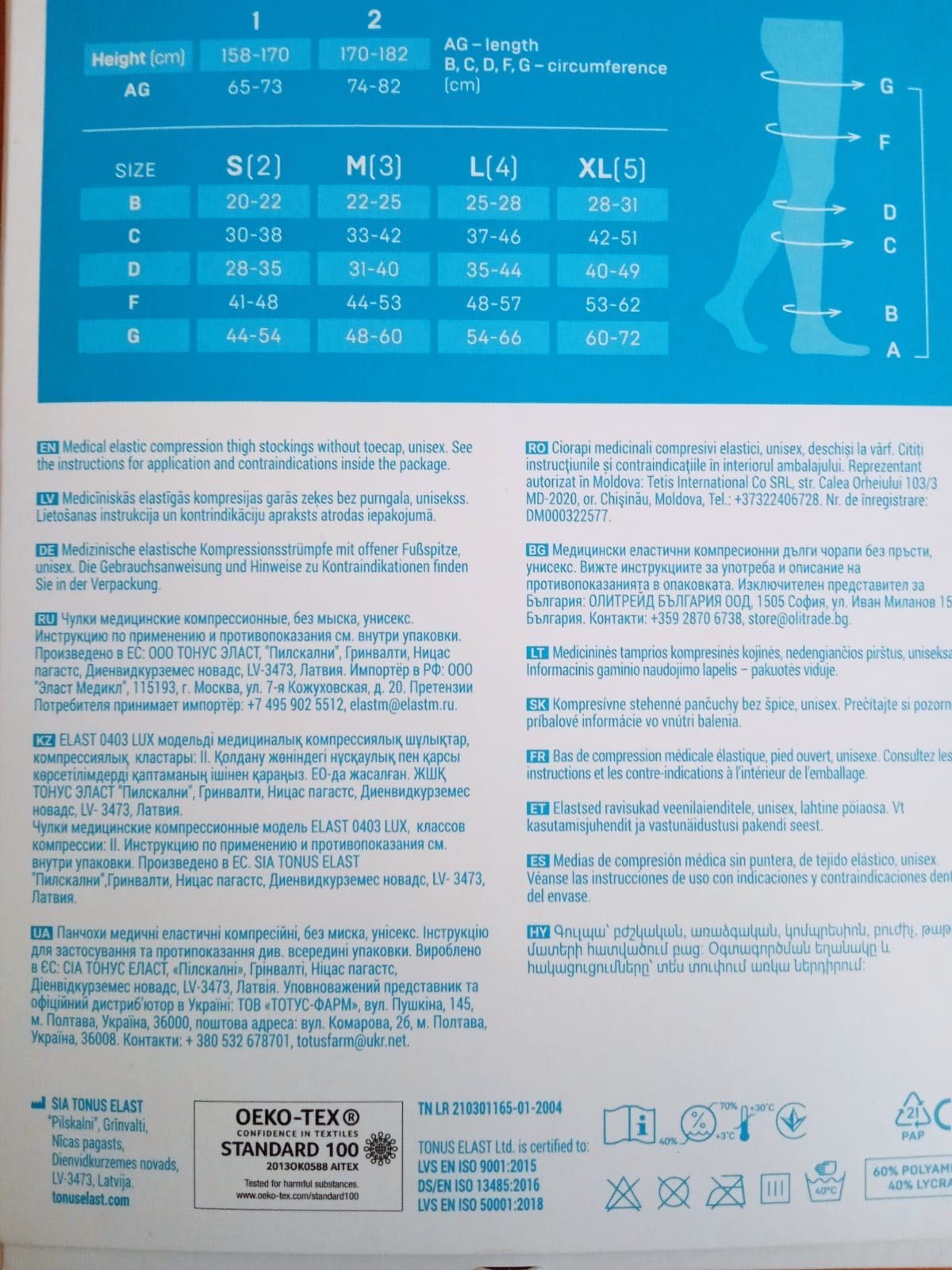 Компрессионные чулки 2 класса