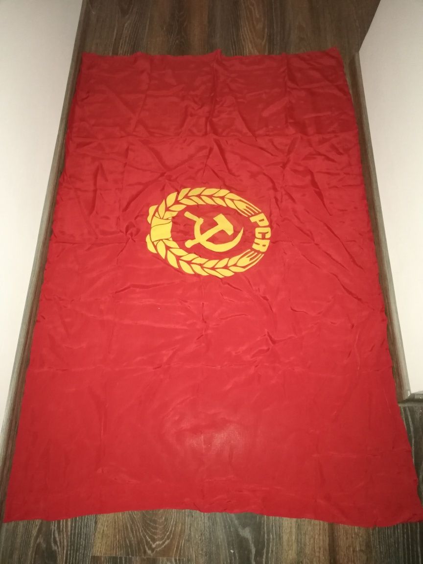 steag, drapel, stema PCR, originale, comunism, colectie, Ceausescu