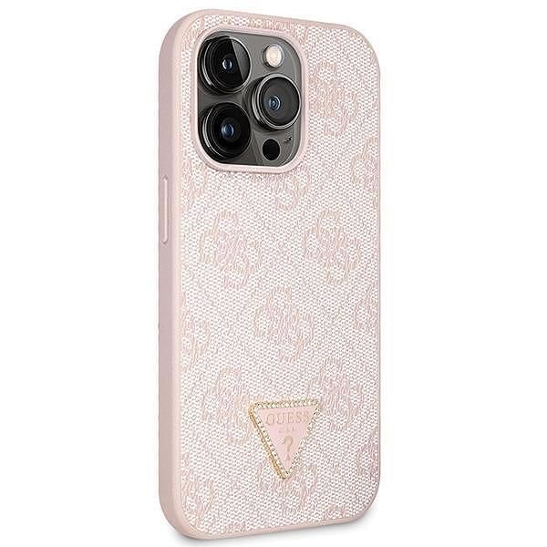 Кейс guess iphone 15 pro max 6.7" pink 4g logo + връзка