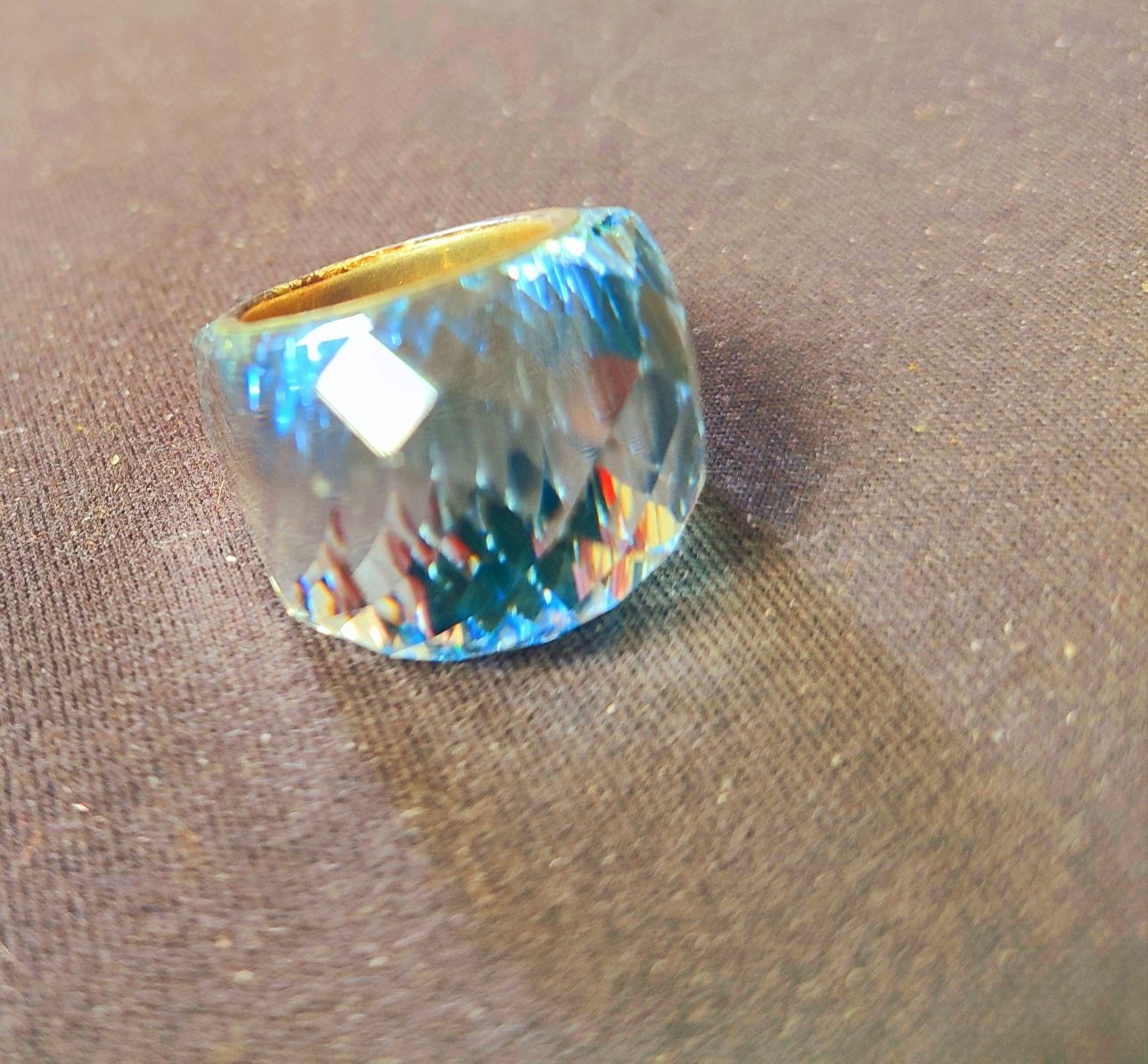 Inel Swarovski Nirvana argint,cristal bleu,marime 55