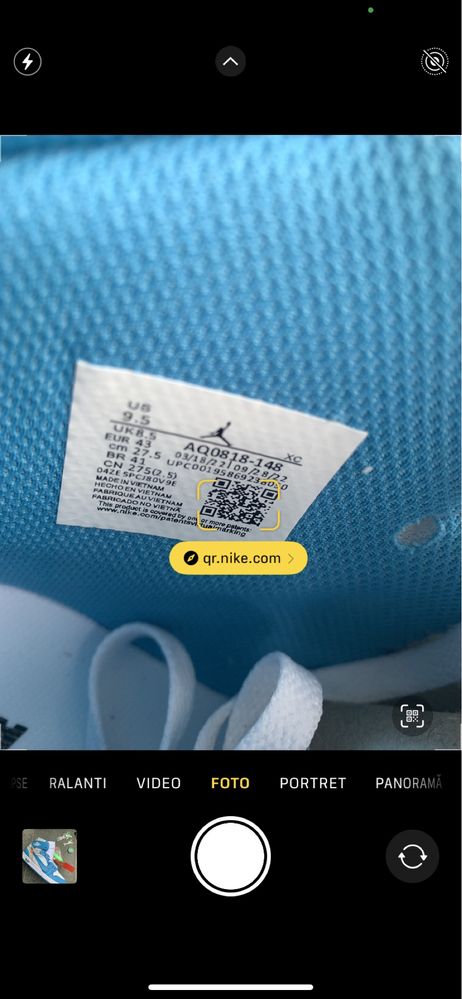 Sneakers Jordan 1 Off-White University Blue