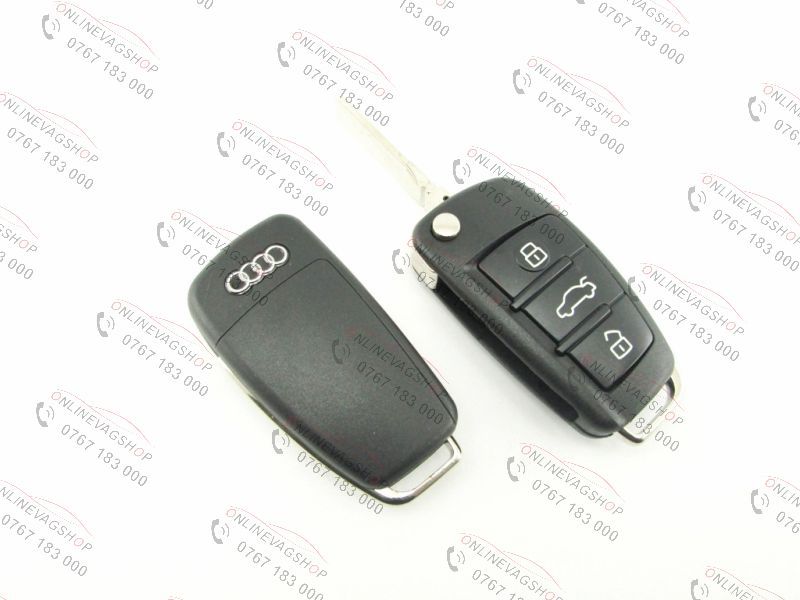 Carcasa cheie briceag 3 butoane si logo Audi pt A3/ A4/ A6/Q7
