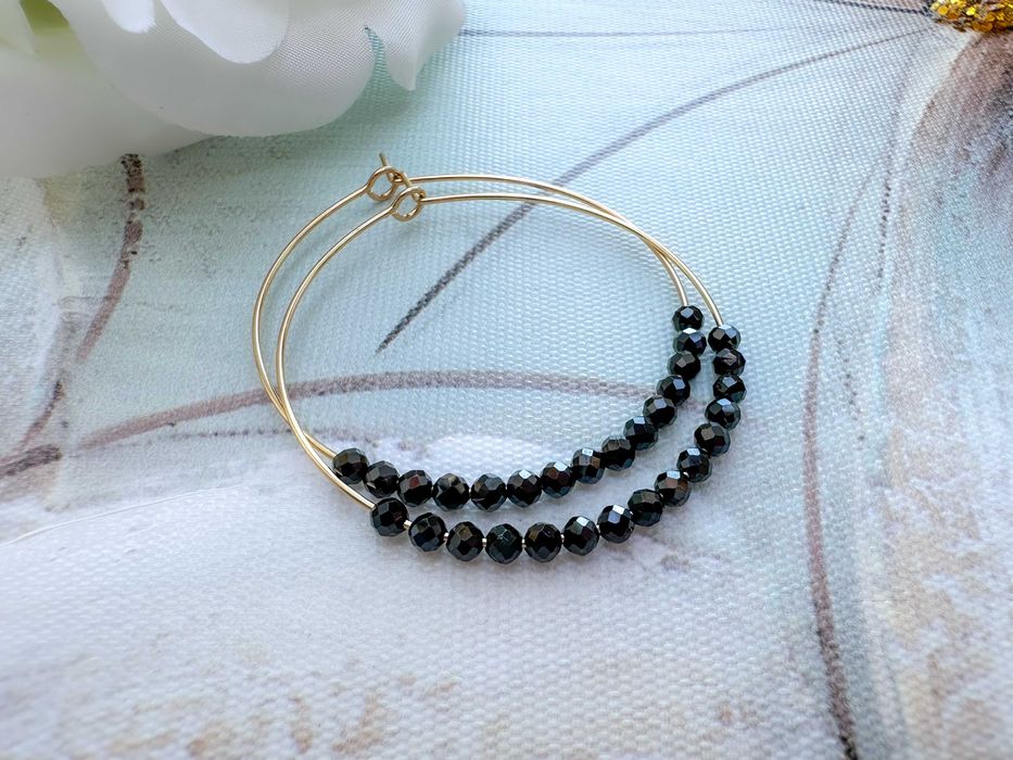 Ръчно изработени обеци Халки от Неръждаема стомана с Цирконий