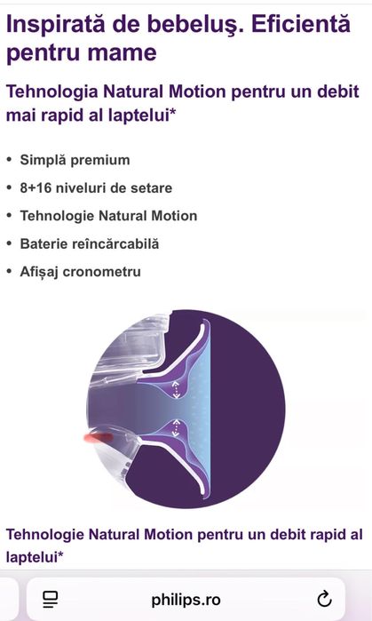 Pompa de san electrica , Phillips Avent , SCF396/11 , fara fir