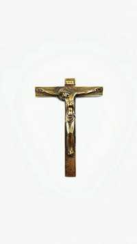 Crucifix din bronz vechi deosebit ACM vintage cruce veche