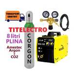 Aparat sudura cu sarma MIG 165 + butelie 8L plina argon CO2 + reductor