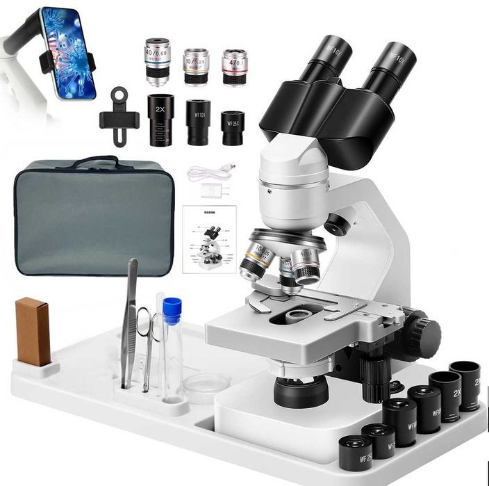 Биологический Микроскоп бинокулярный SVBONY SV805 с площадкой 40-2000х