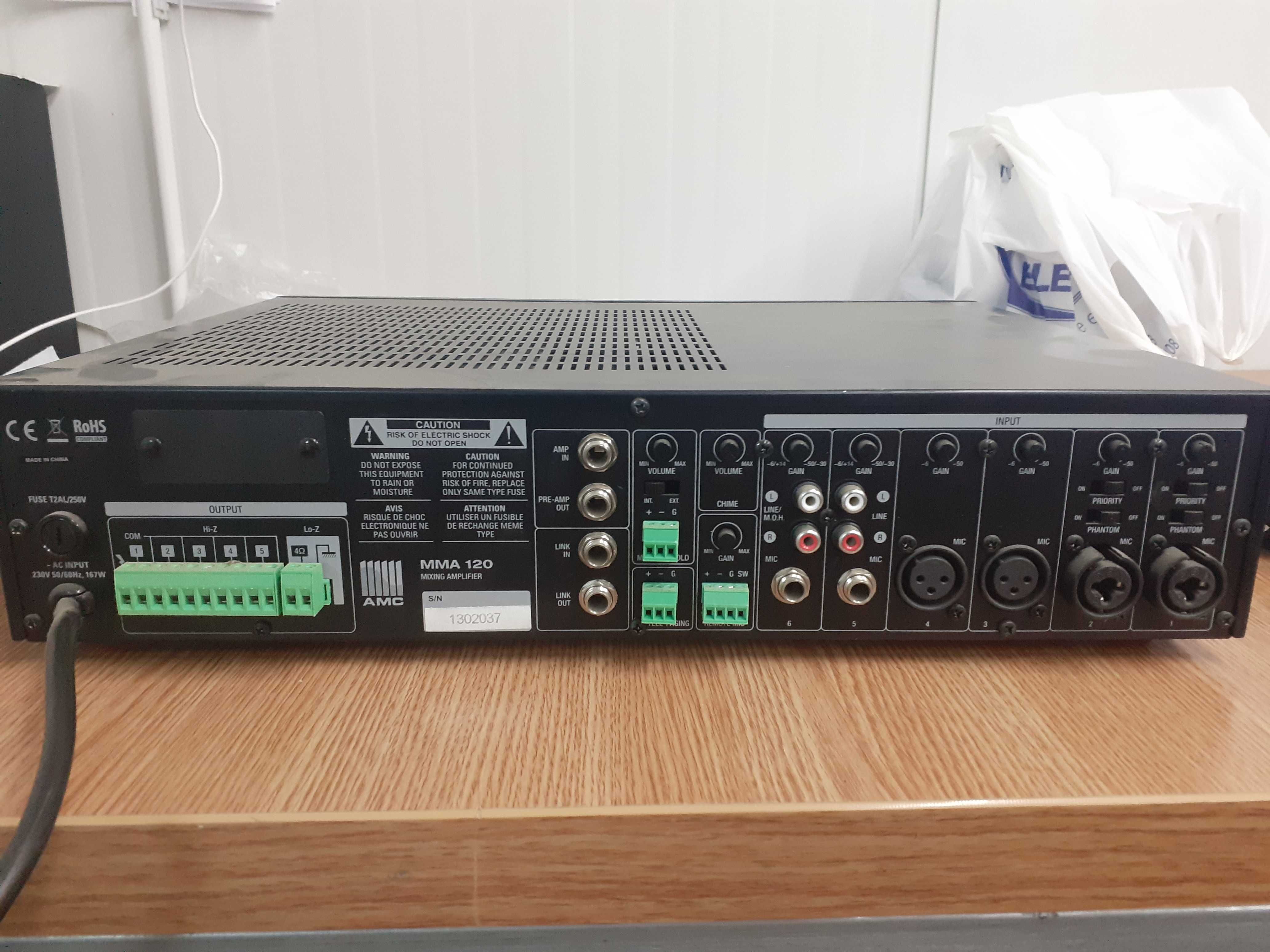 Mixer amplificator PA 5 Zone 120W AMC MMA 120X