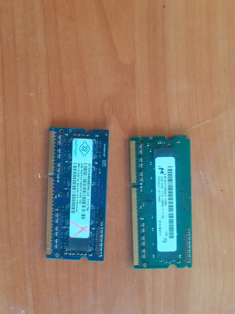 ОЗУ 2gb ddr3-ddr2 для ноутбуков.