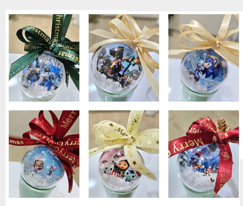 Коледни топки и чаши