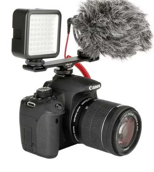 Suport dublu cu Patina Accesorii PT-2, DSLR camere foto video, telefon