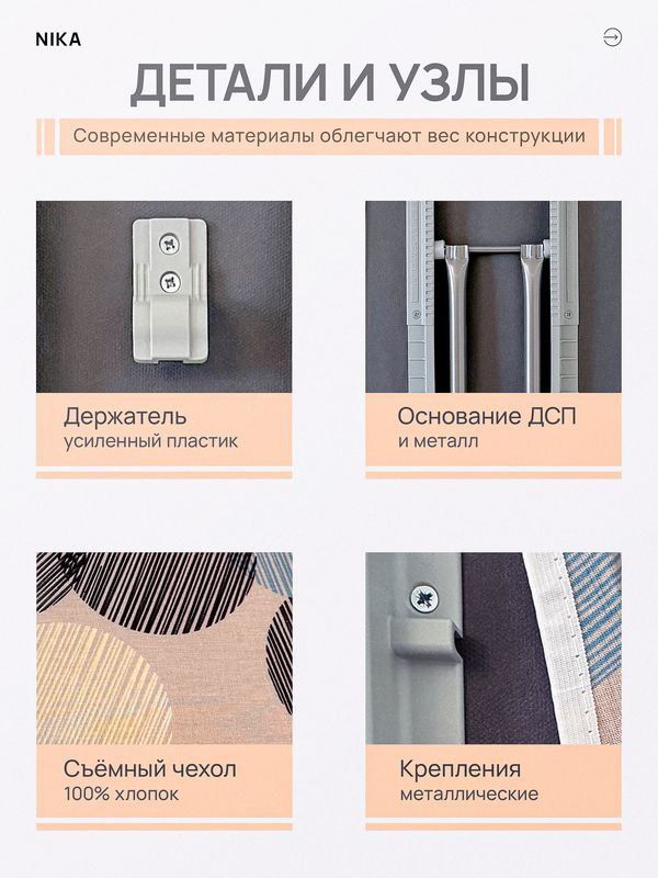 Навесная гладильная доска Ника
