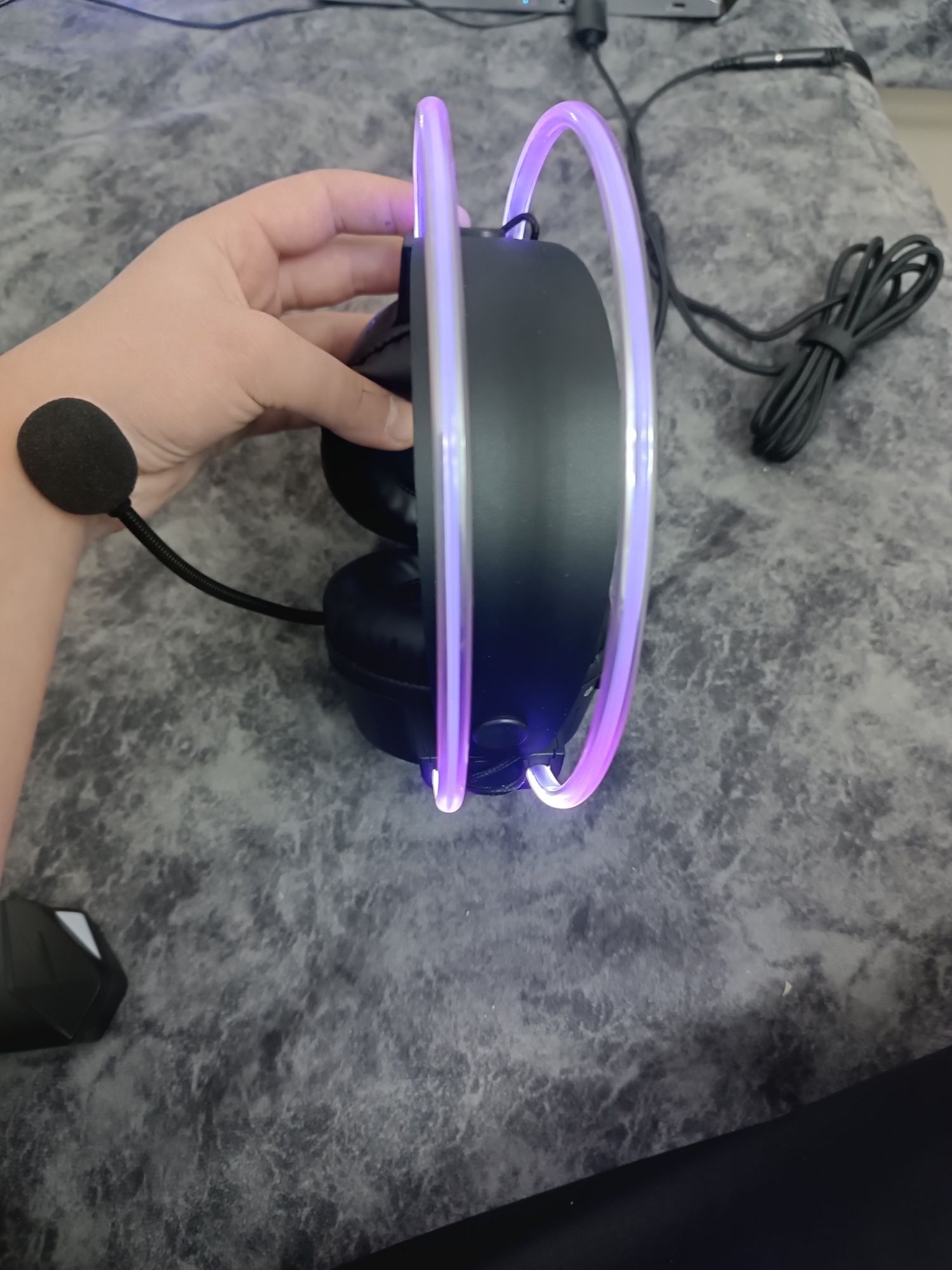 Наушники х15 про с RGB подсветкой новые