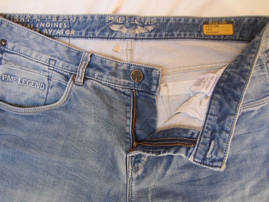 Blugi PME Legend W34 L34,Talie=90cm,Lung=109cm, drepti, stare f. buna