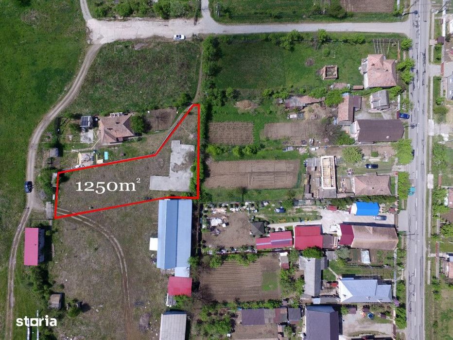 Teren 1250 mp cu Fundatie Solida – Comuna Mica, la 7 km de Dej