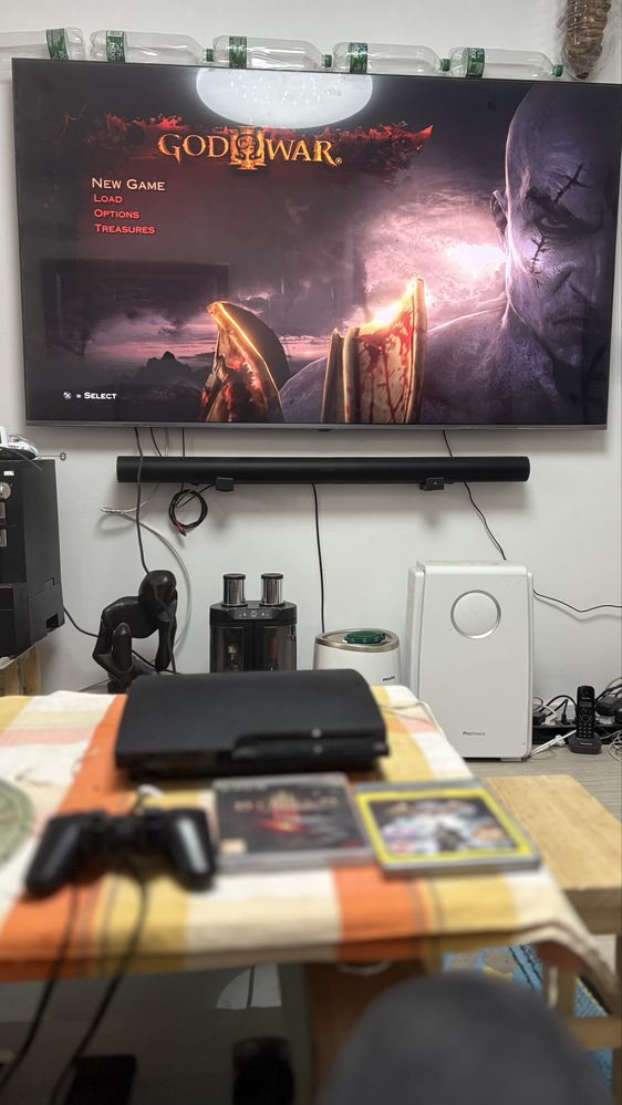 Consola Ps3 Modata+4Jocuri+Controller Wireless-Complet—Stare F Buna-