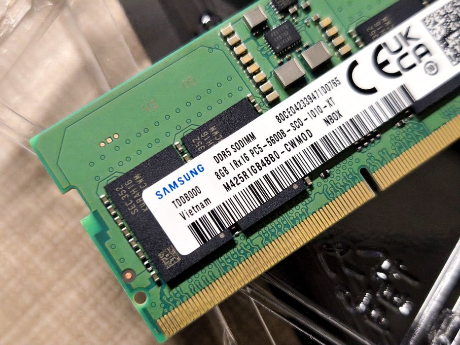 Samsung 8GB DDR5 1Rx16 PC5-5600 MHz SODIMM