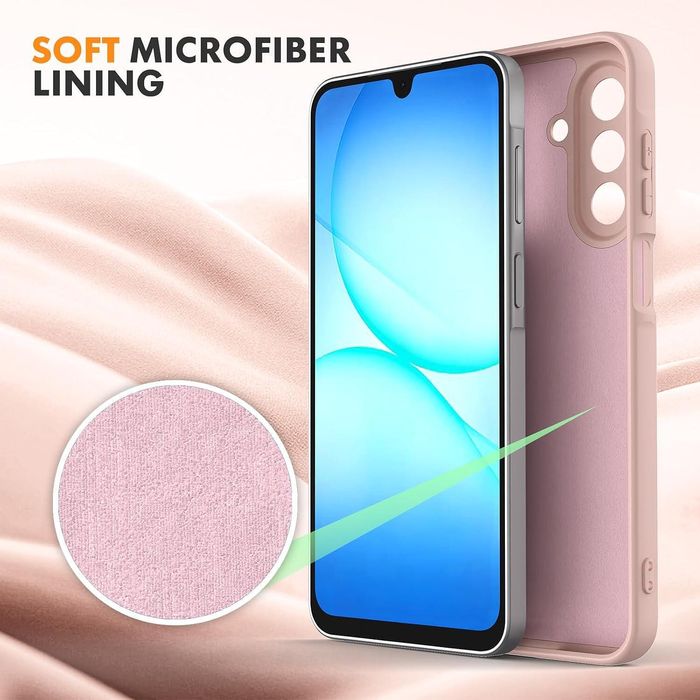 Матов силиконов кейс за samsung galaxy a17 - розов