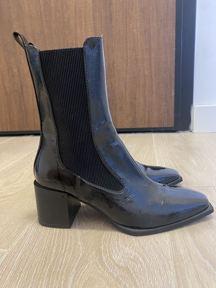 Botine Zara, negre, marime 37