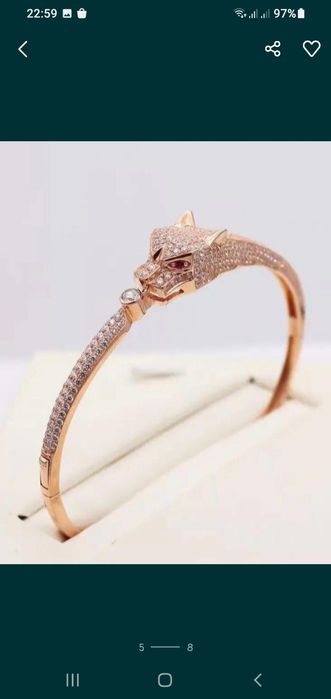 Серебро браслет Пантера