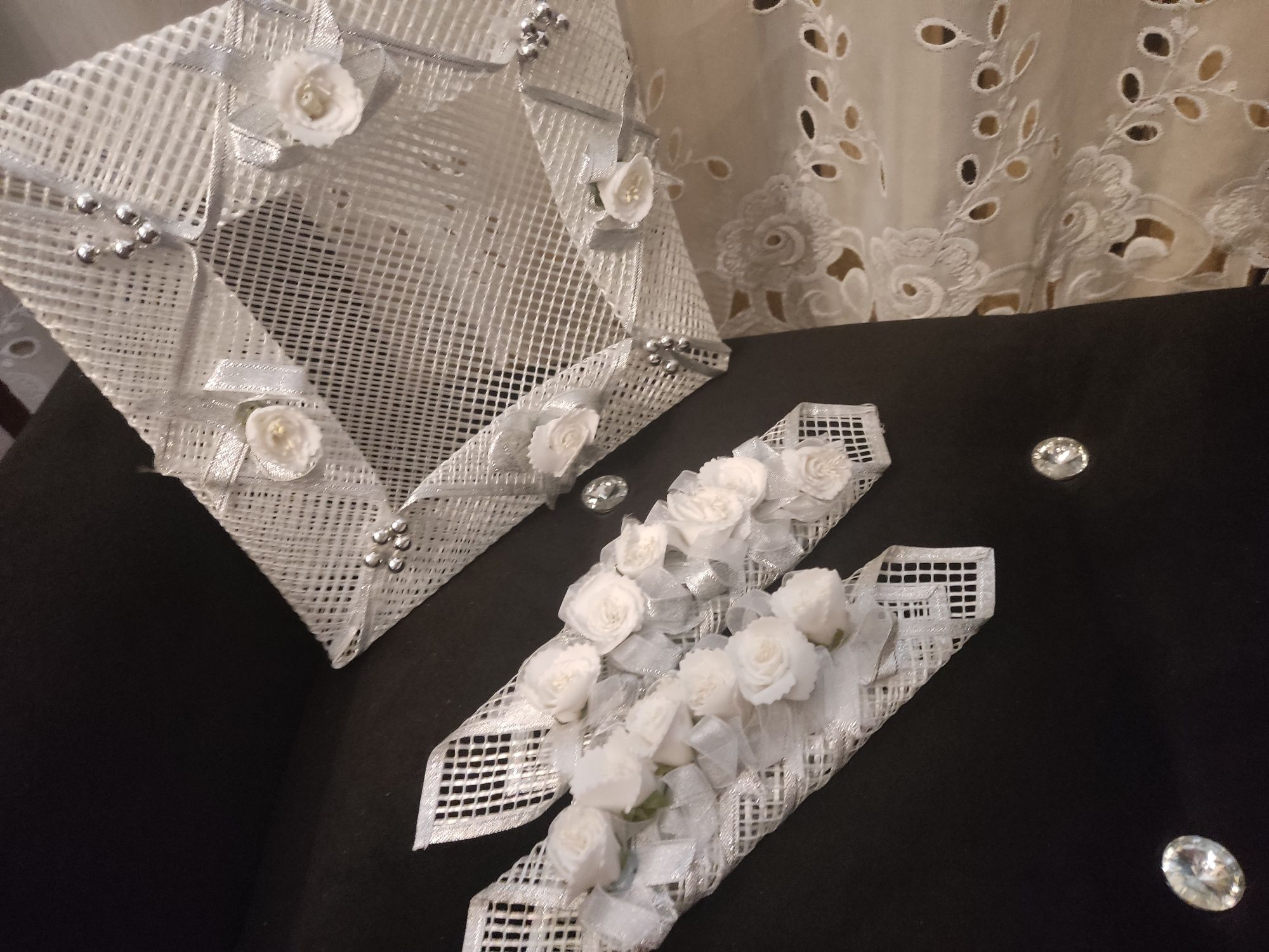 Свадебный набор,украшение- подставка для салфеток на стол