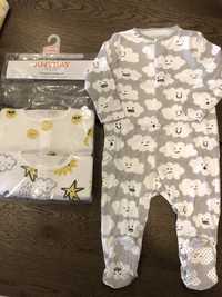 Set 3 body-uri intregi bebe John Lewis Anyday 9-12 luni