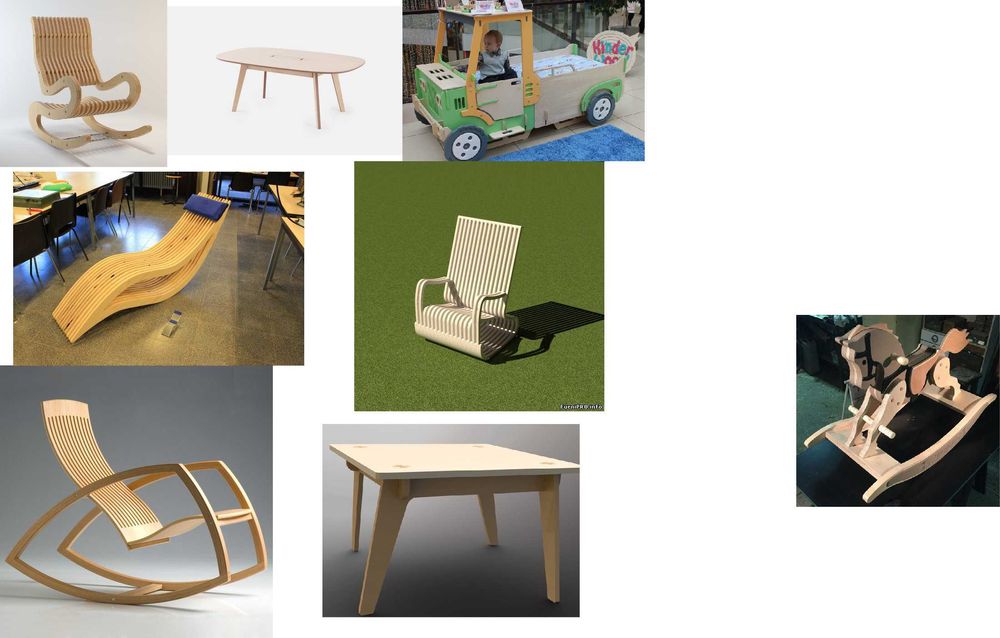 312 Modele Vectoriale: mobilier birou scaun masă, format vectorial DXF