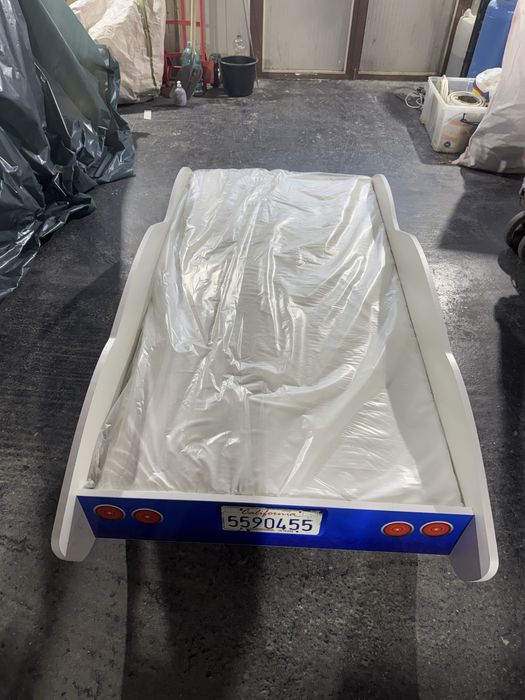 Pat copii cu model masina corvette 160x80