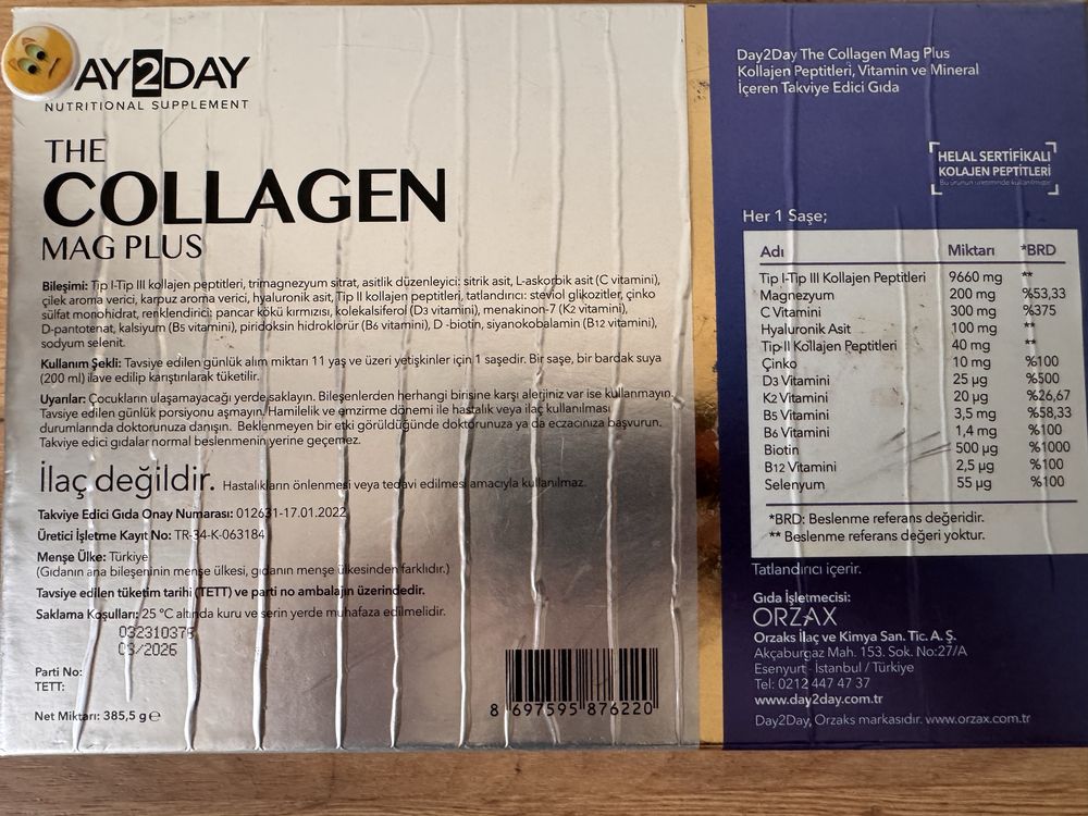 Collagen mag  Plus Turkiya mahsuloti