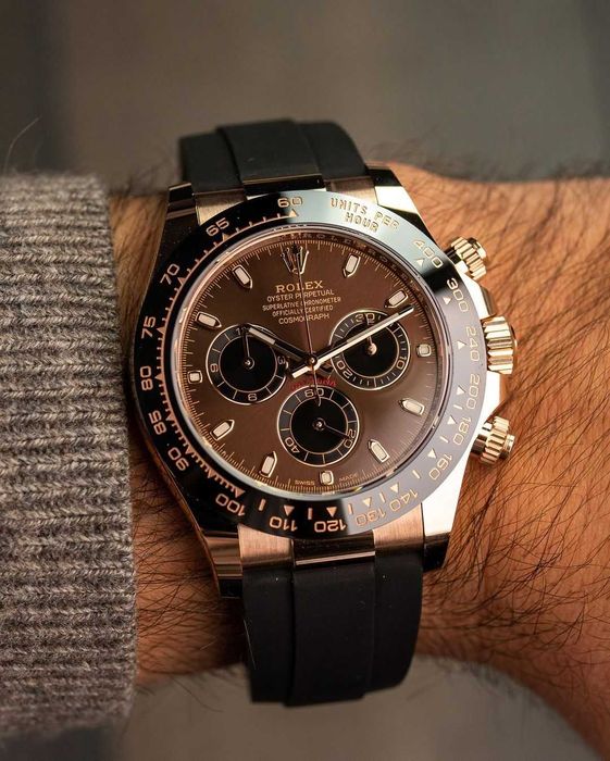 rolex daytona rubber choholat dial