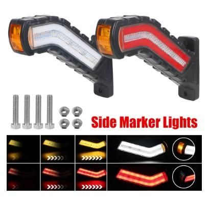 Комплект 2 броя led странични лампи 12-24V червен/бял