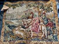 Superba tapiserie franceza-Scena vanatoare-Royal Hunt-Franta