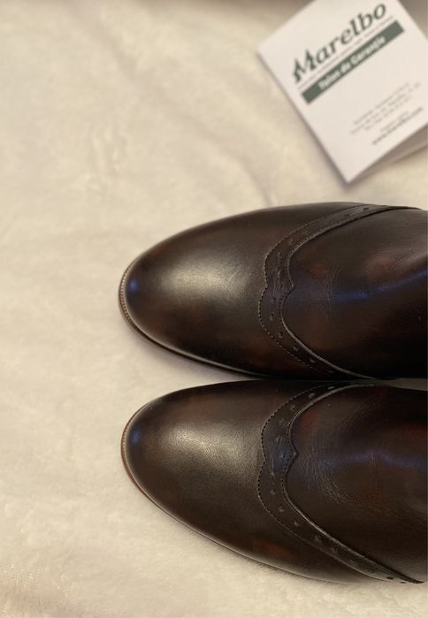 Ghete piele naturala Marelbo 39, noi, in cutia originala
